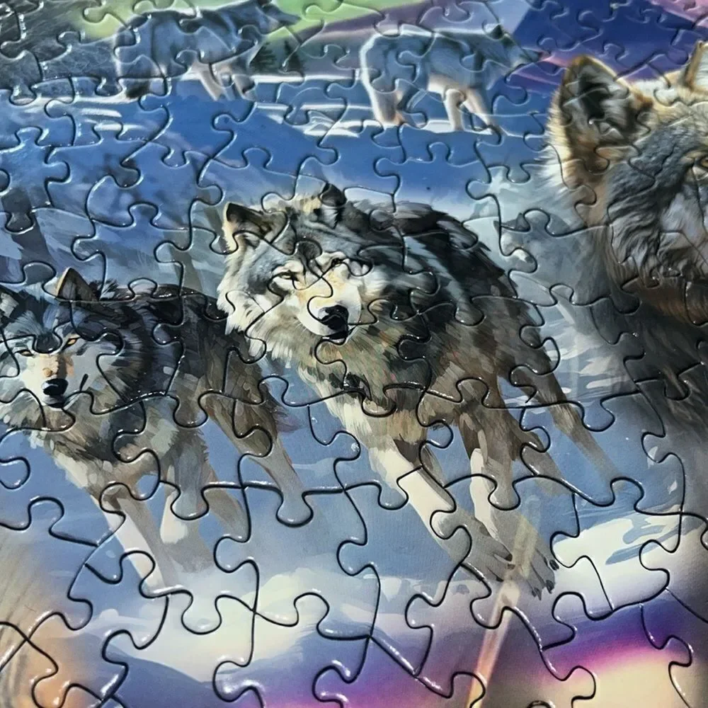 Howlin Wolves 🐺 🌕 Dreamy Wilderness Puzzle 🧩 350 Pieces FUN 🤩 brain 🧠 games!